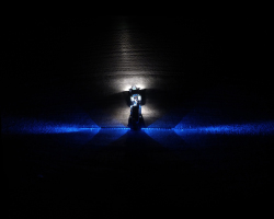 4 LED Scheinwerfer - Blue - top